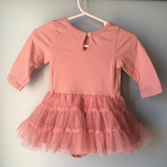 Pink tutu onesie dress 3-6 months w/ shoes - Picture 3 of 8